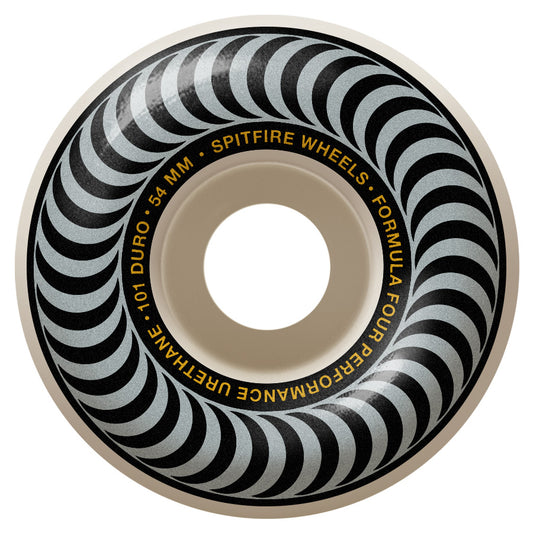 SPITFIRE 101 Formula Four Classic Swirl 54mm Skateboard Wheels - Sliver