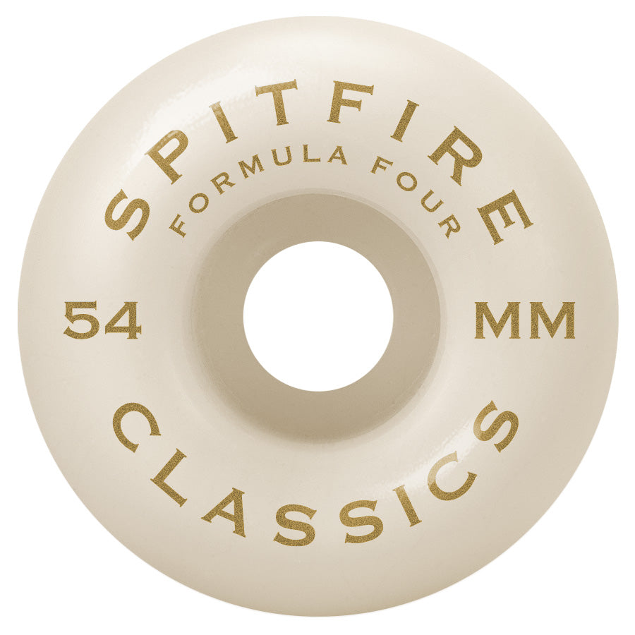 SPITFIRE 101 Formula Four Classic Swirl 54mm Skateboard Wheels - Sliver