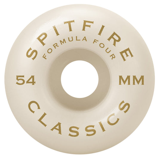 SPITFIRE 101 Formula Four Classic Swirl 54mm Skateboard Wheels - Sliver