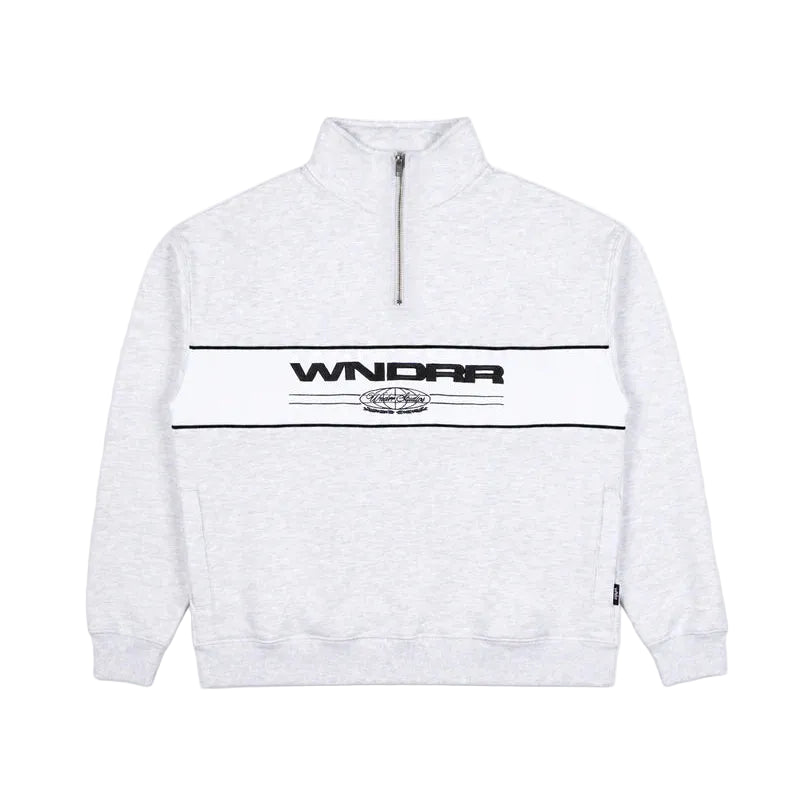 WNDRR Maison 1/4 Zip Crew - White Marle