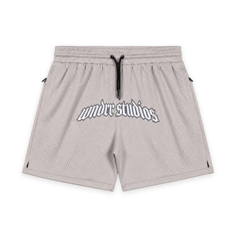 WNDRR Havok Elastic Waist Mesh Court Short - Grey