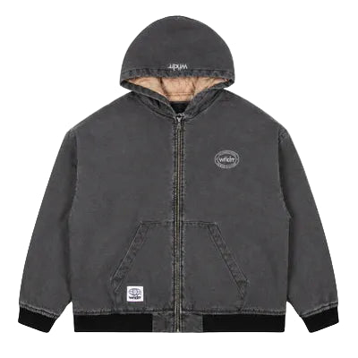 WNDRR Credit Hooded Work Jacket - Black Denim