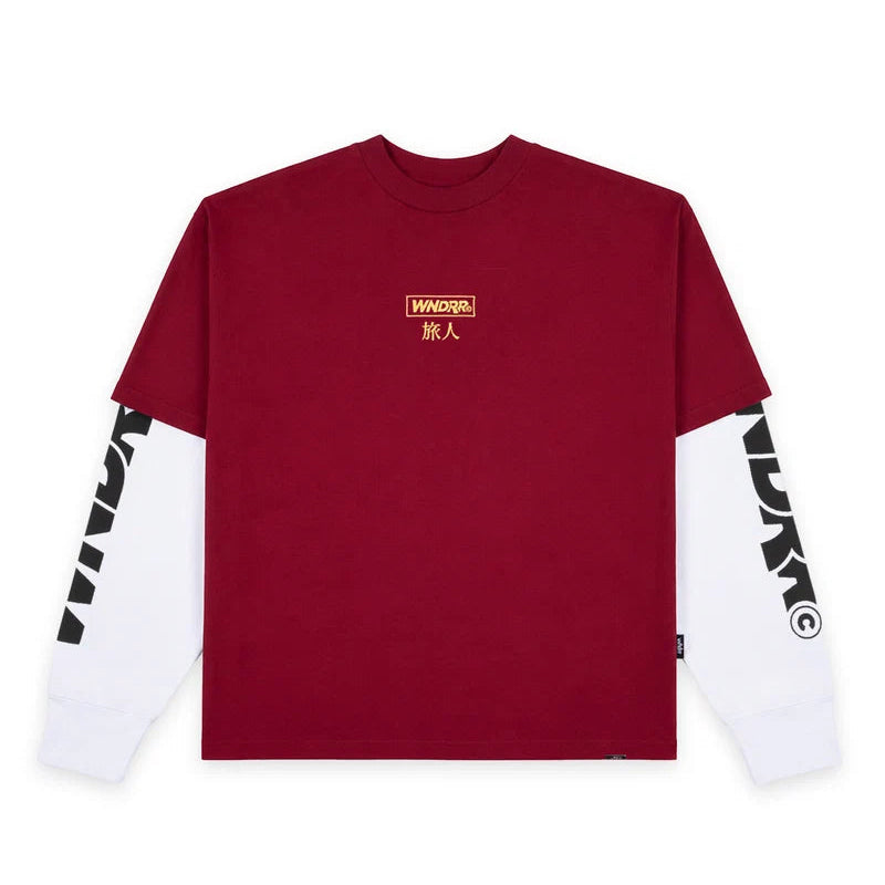WNDRR Shodo Layered L/S Tee - Blood Red