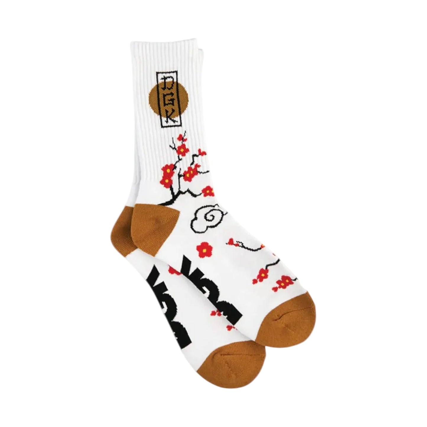 DGK Patience 1pk Crew Socks - White