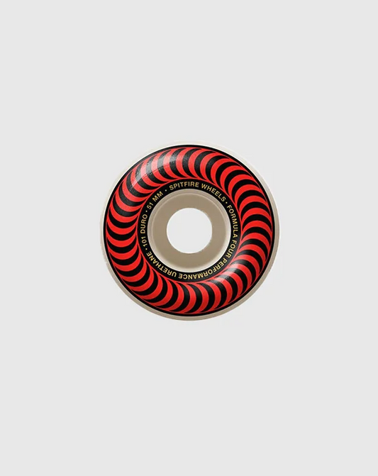 SPITFIRE 101 Formula Four Classic Swirl 60mm Skateboard Wheels - Red