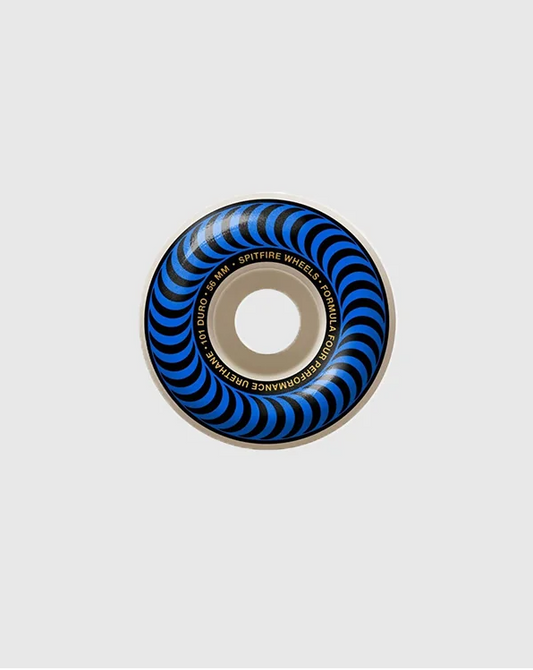 SPITFIRE 101 Formula Four Classic Swirl 56mm Skateboard Wheels - Blue