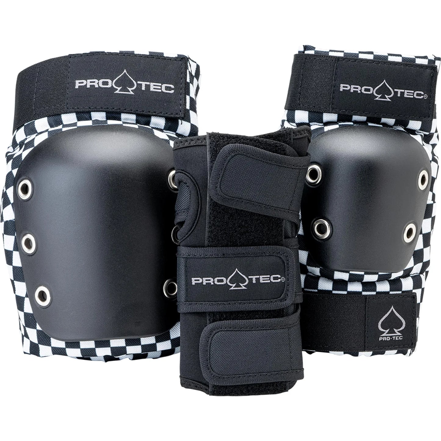 PRO-TEC Street Adult 3pk Safety Pad Set - Black/Checker