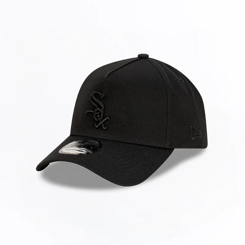 NEW ERA Chicago White Sox 9FORTY A-Frame Snapback Cap - Black/Black