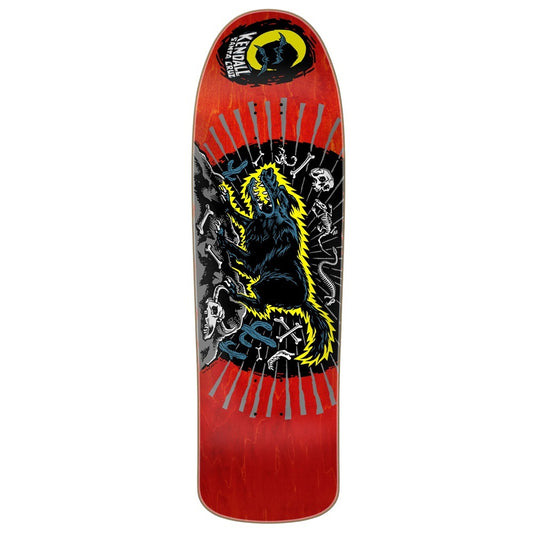 SANTA CRUZ Kendall Wolf Reissue 9.28 X 31.45 Cruiser Deck -  Red Stain