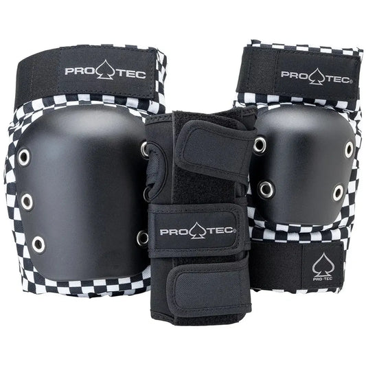 PRO-TEC Street Elbow & Knee Safety Pad Set - Black Checkerboard