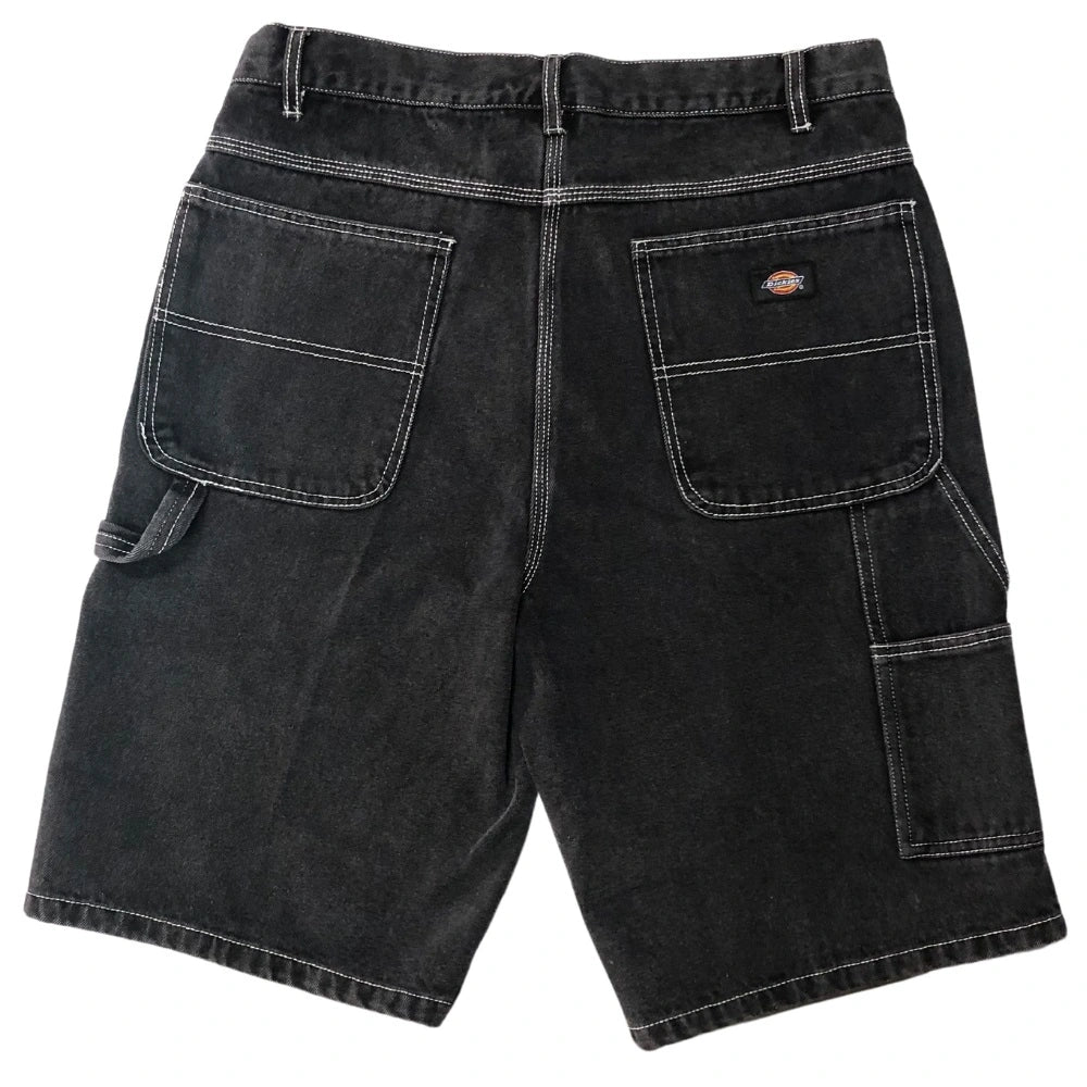 DICKIES DX200 Light Weight Denim Carpenter Short - Washed Black