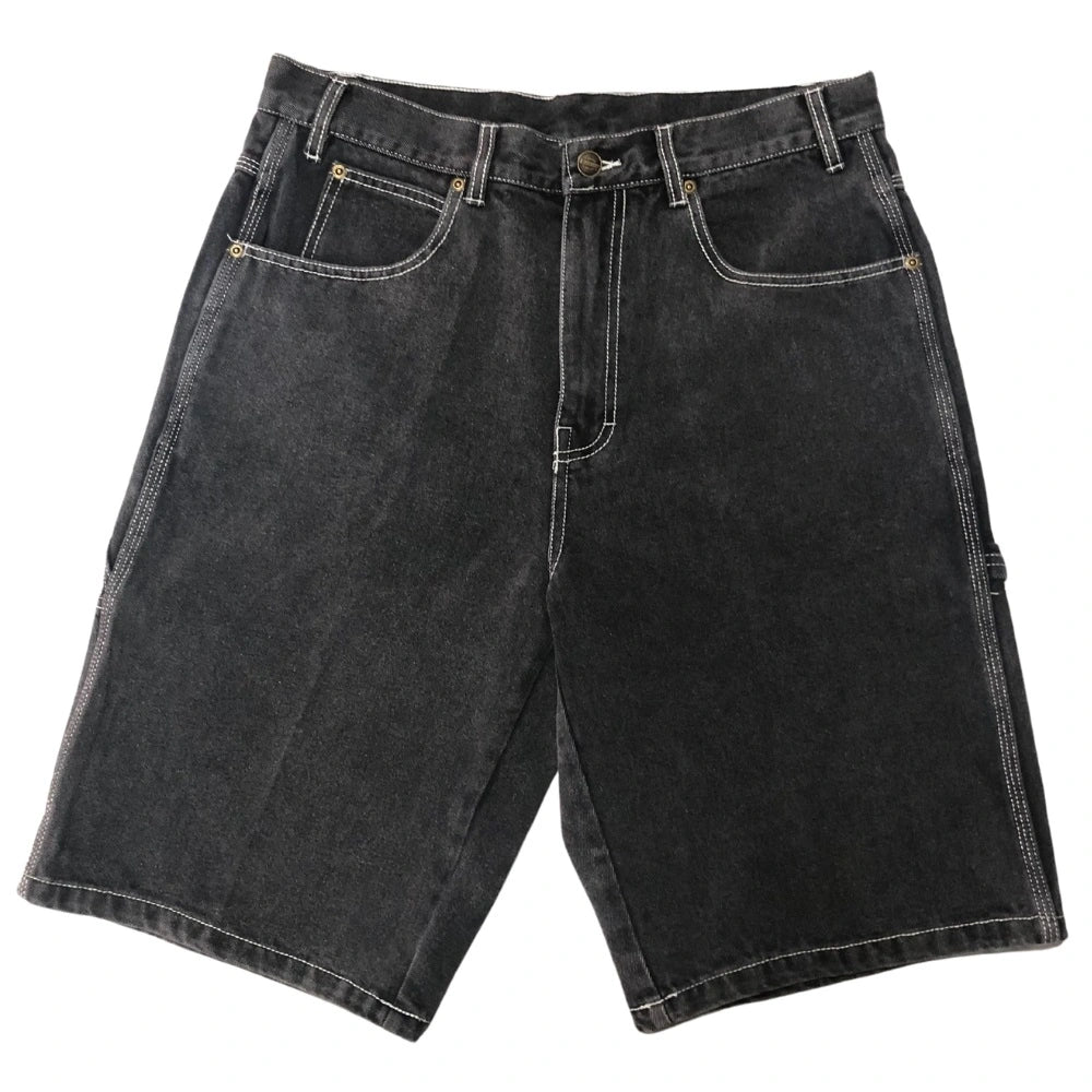 DICKIES DX200 Light Weight Denim Carpenter Short - Washed Black