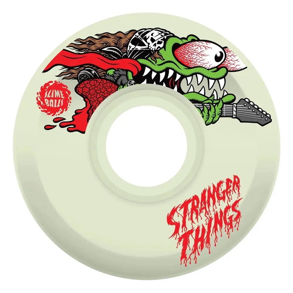 SANTA CRUZ 60mm Slime Balls Stranger Things Meek Slasher Eddie 78A Skateboard Wheels - Clear