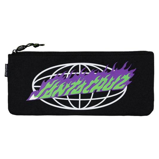 SANTA CRUZ Global Flame Strip Pencil Case - Black