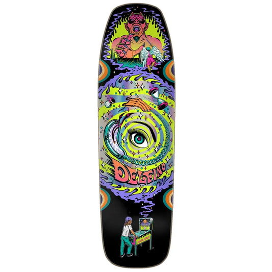 SANTA CRUZ Delfino Pinball Vision 9.14 X 31.50 Pro Shaped Deck - Multi