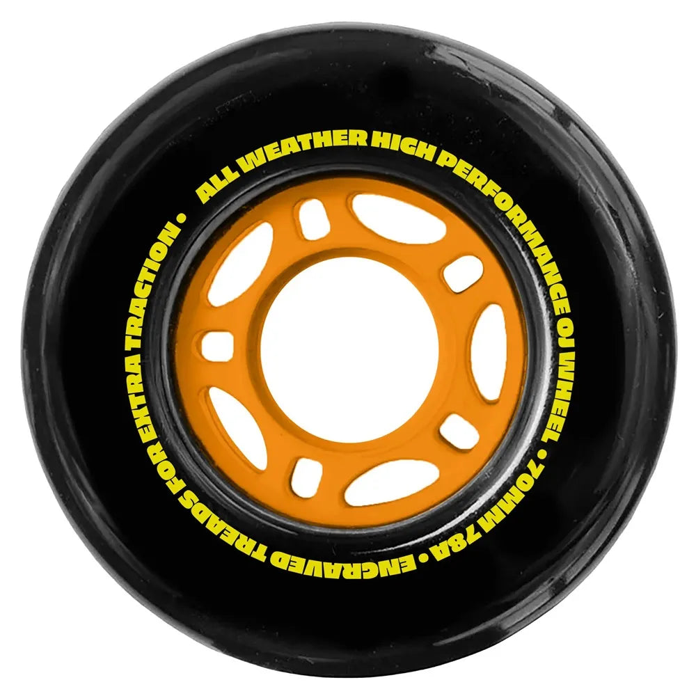OJ WHEELS 78A Dirt Tires Thunder Juice 70mm Skateboard Wheels - Black