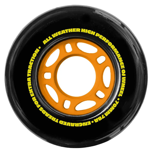 OJ WHEELS 78A Dirt Tires Thunder Juice 70mm Skateboard Wheels - Black