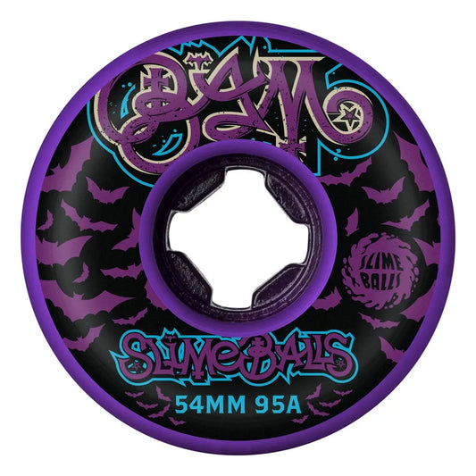 SANTA CRUZ 78A Bam Margera Guest OG Slimeballs 60mm Skateboard Wheels - Black/Purple
