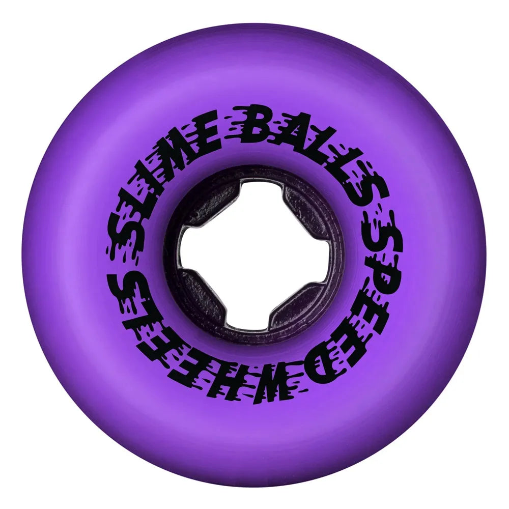 SANTA CRUZ 78A Bam Margera Guest OG Slimeballs 60mm Skateboard Wheels - Black/Purple