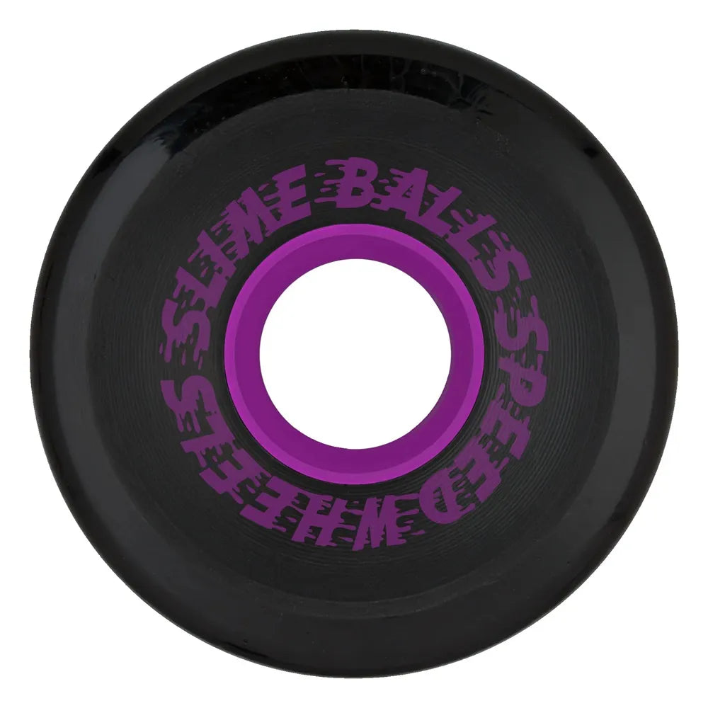 SANTA CRUZ 78A Bam Margera Guest OG Slimeballs 60mm Skateboard Wheels - Black/Purple