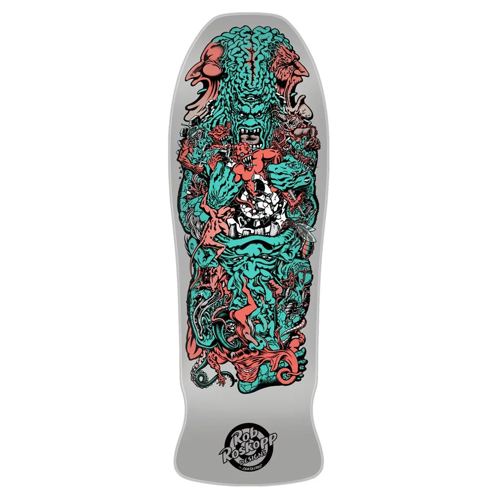 SANTA CRUZ Roskopp Five Reissue  10.22 X 30.25 Cruiser Deck - Silver