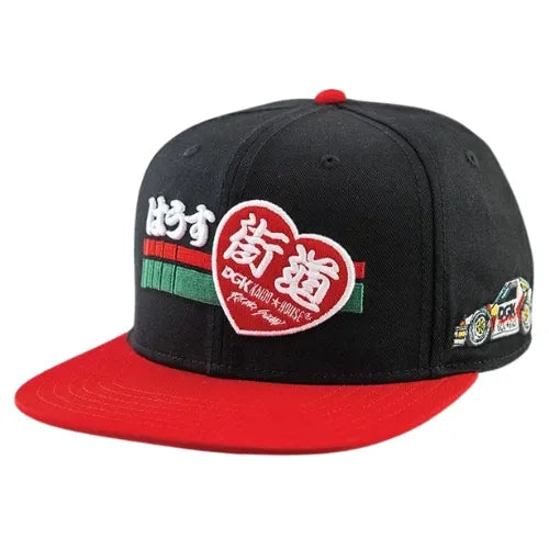 DGK x Kaido House Raceway Snapback Cap - Black