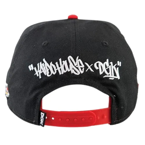 DGK x Kaido House Raceway Snapback Cap - Black