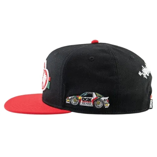 DGK x Kaido House Raceway Snapback Cap - Black