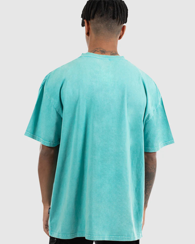 WNDRR Hoxton Vintage Fit Mens Tee - Washed Teal