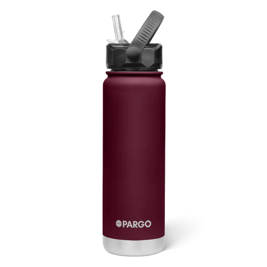 PARGO 750ml Insulated Sports Drink Bottle w/ Straw Lid - Wild Cherry