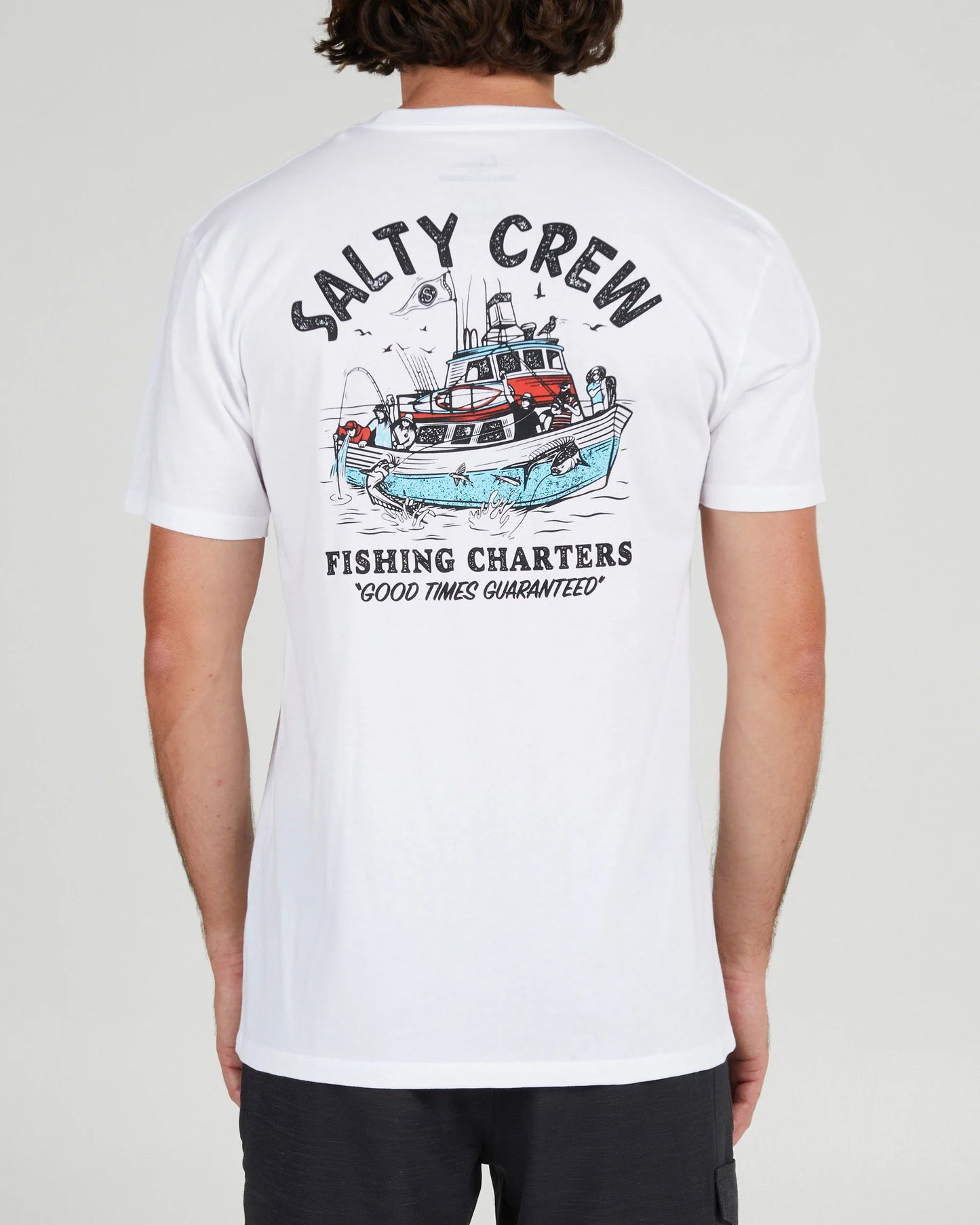 SALTY CREW Fishing Charters Mens Tee - White