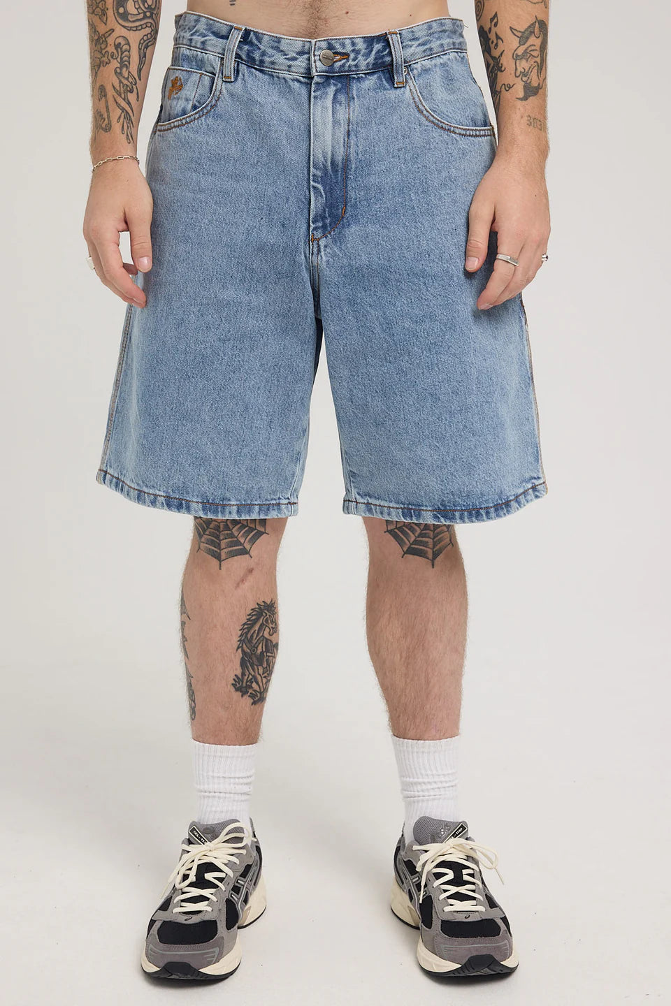 WORSHIP Big Dawg Mens Jean Short - Rage Blue