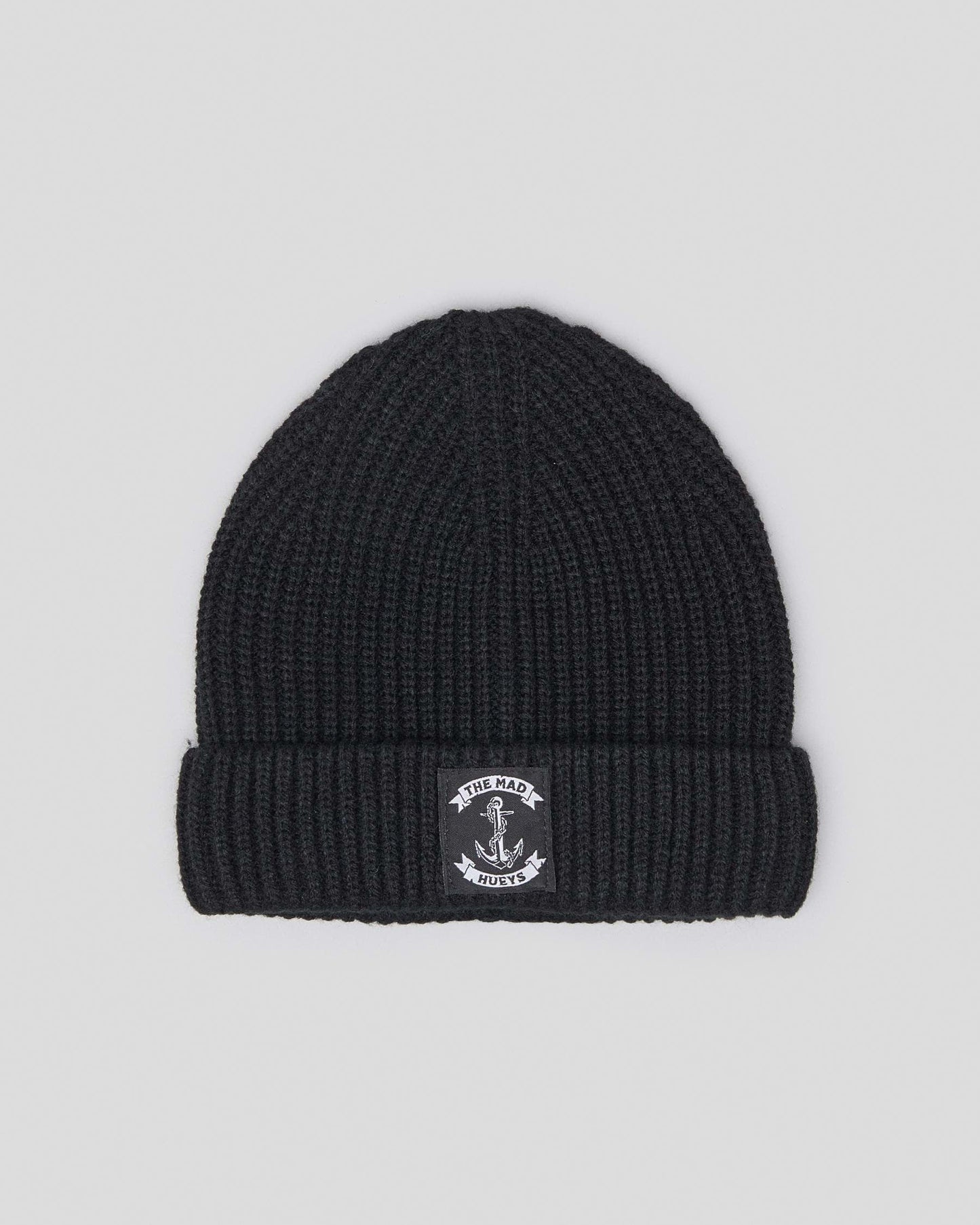 THE MAD HUEYS Anchor Roll Up Youth Beanie - Black