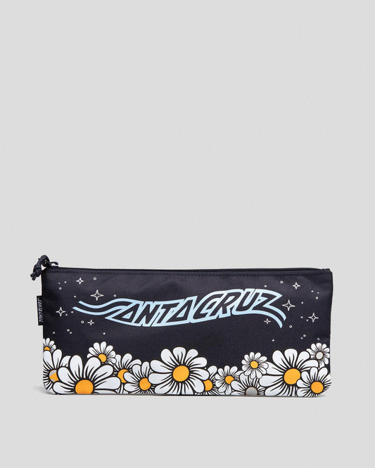 SANTA CRUZ Daisy Strip Girls Pencil Case - Navy