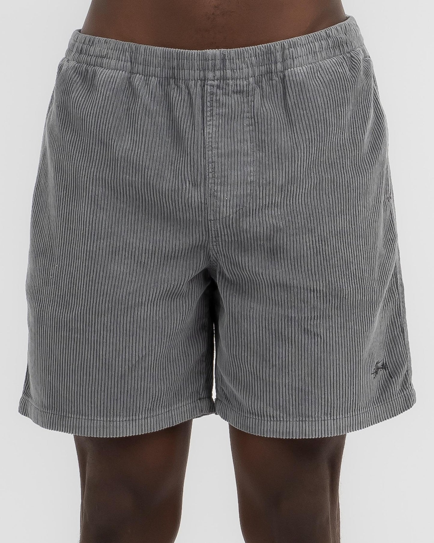 STUSSY Wide Wale Cord Mens Beach Short - Pigment Grey