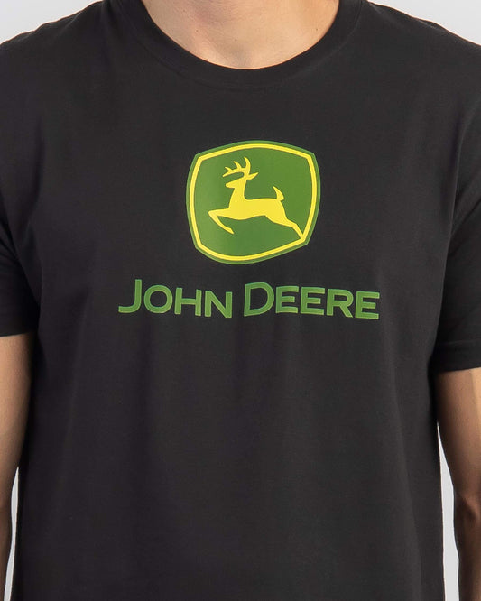 JOHN DEERE Logo Mens Tee - Black