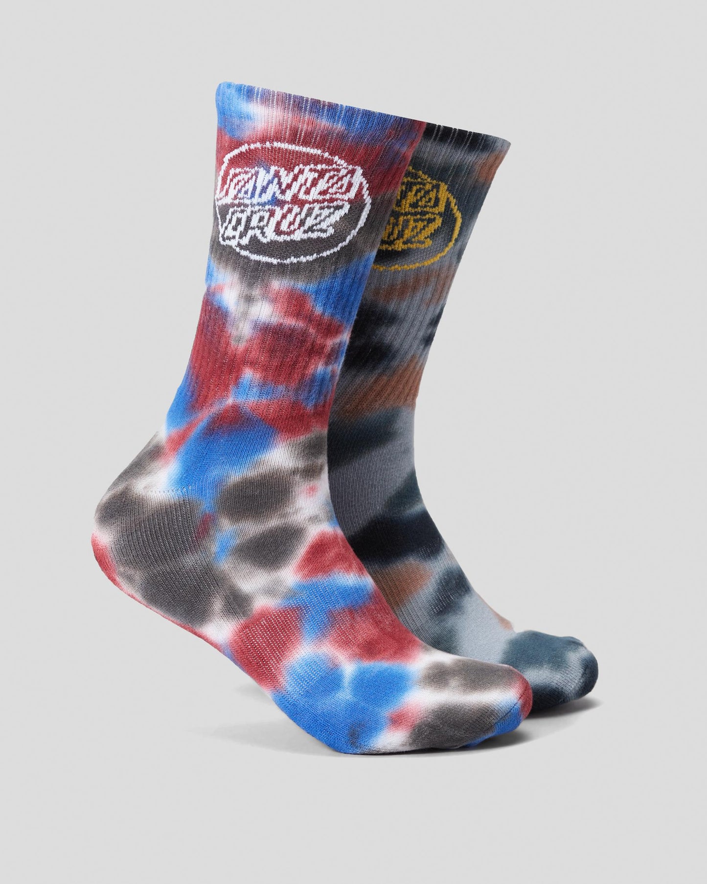 SANTA CRUZ Opus Dot Mens 2pk Socks - Tie Dye