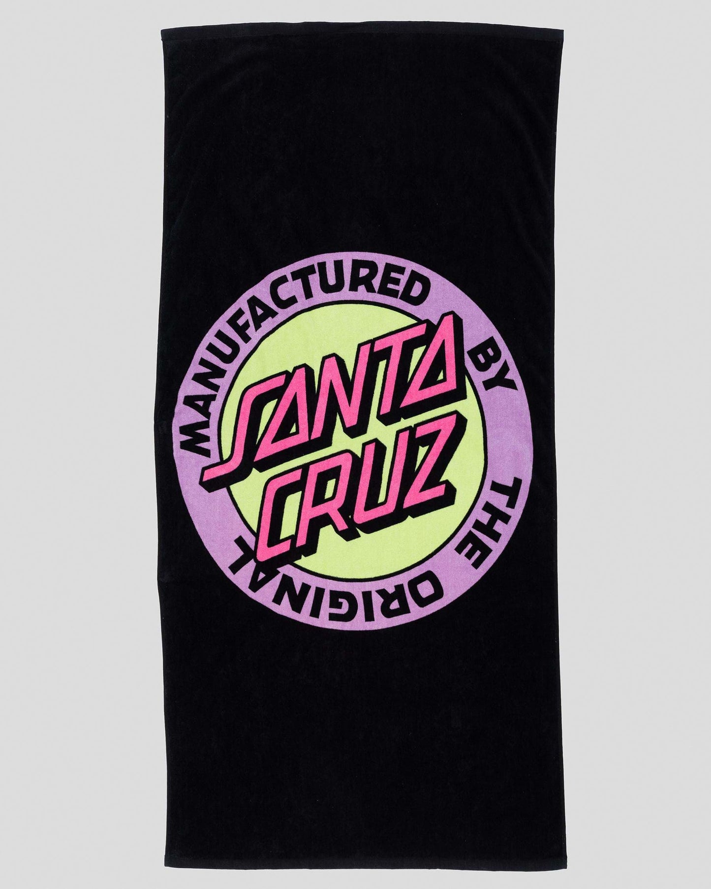 SANTA CRUZ Mfg Dot Retro Beach Towel - Black