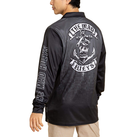 THE MAD HUEYS Sailor Anchor UPF 50+ Mens Fishing Jersey - Charcoal