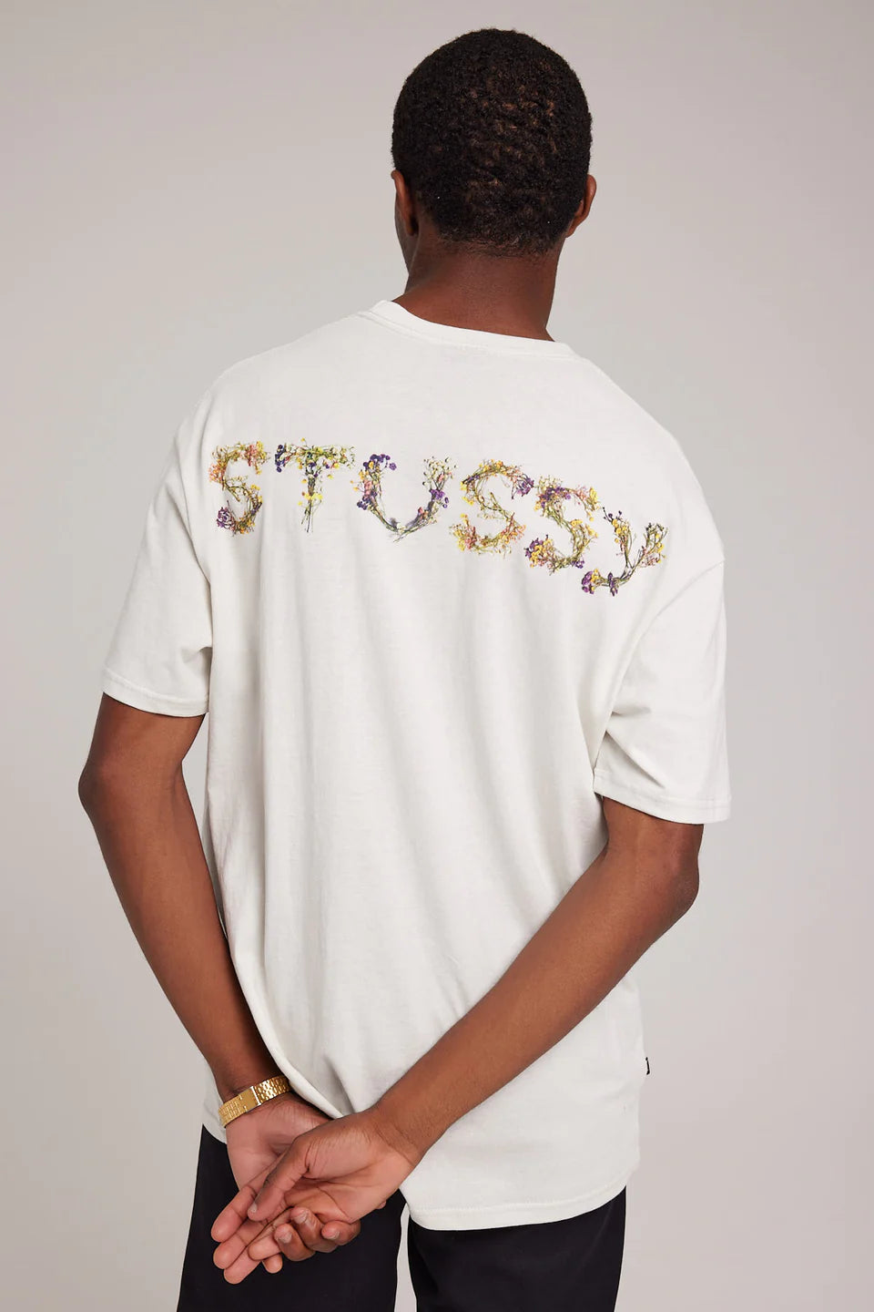 STUSSY Bokay Mens Tee - Pigment Washed White