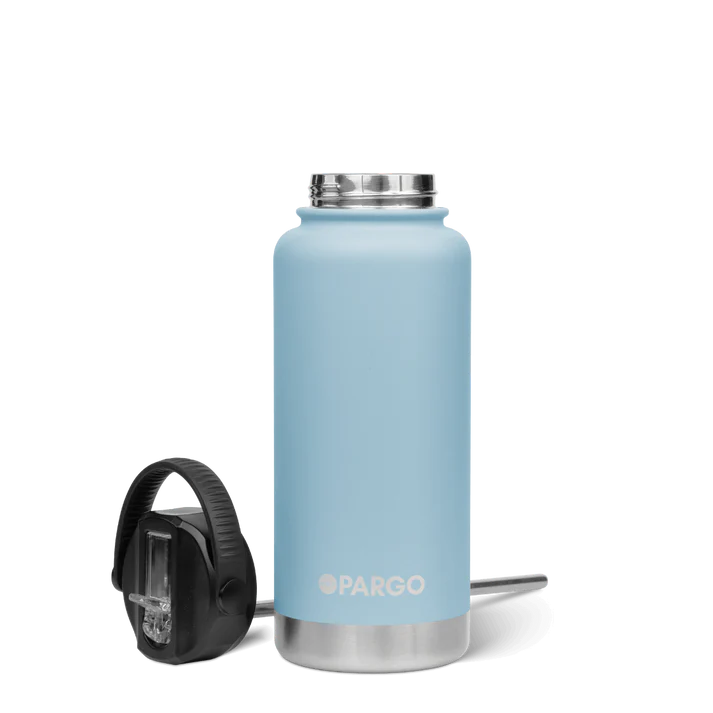 PARGO 950ml Insulated Sports Drink Bottle w/ Straw Lid - Bay Blue