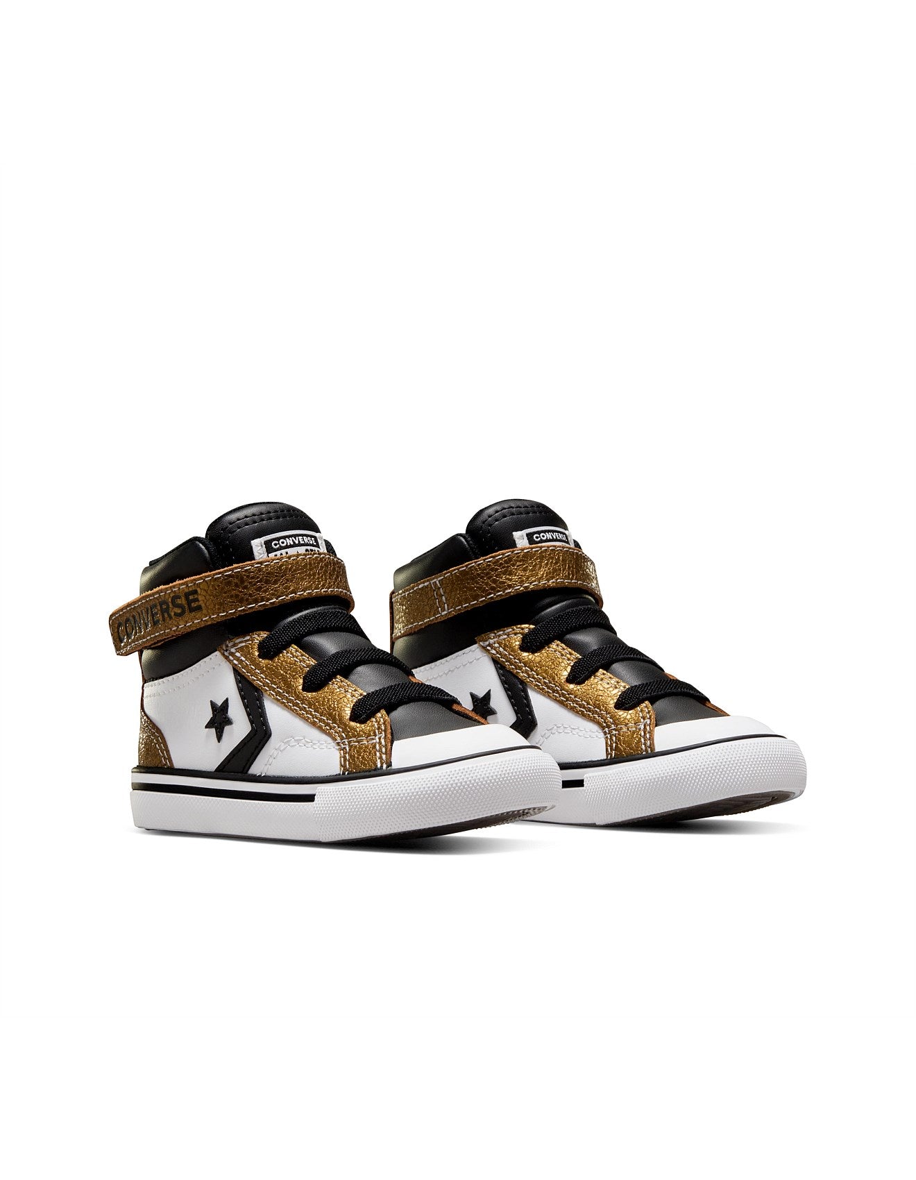 CONVERSE Pro Blaze Strap Infant Hi Shoe - White/Black/Gold