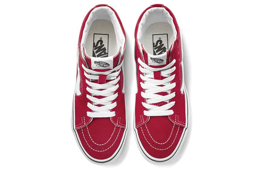 VANS SK8 Hi Tapered Shoe - Racing Red/True White