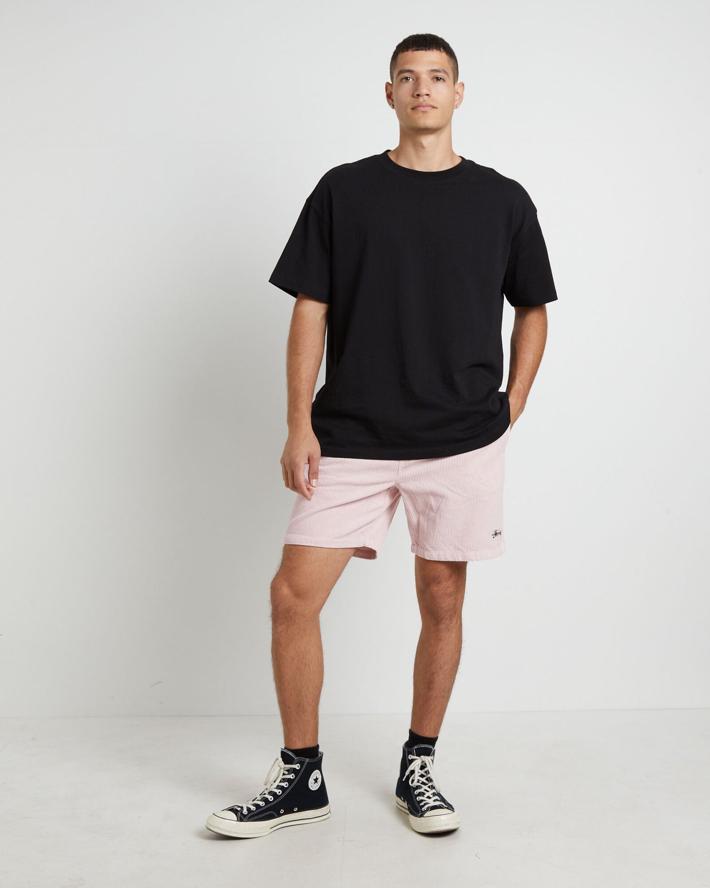 STUSSY Wide Wale Cord Mens Beach Short - Pigment Washed Pink