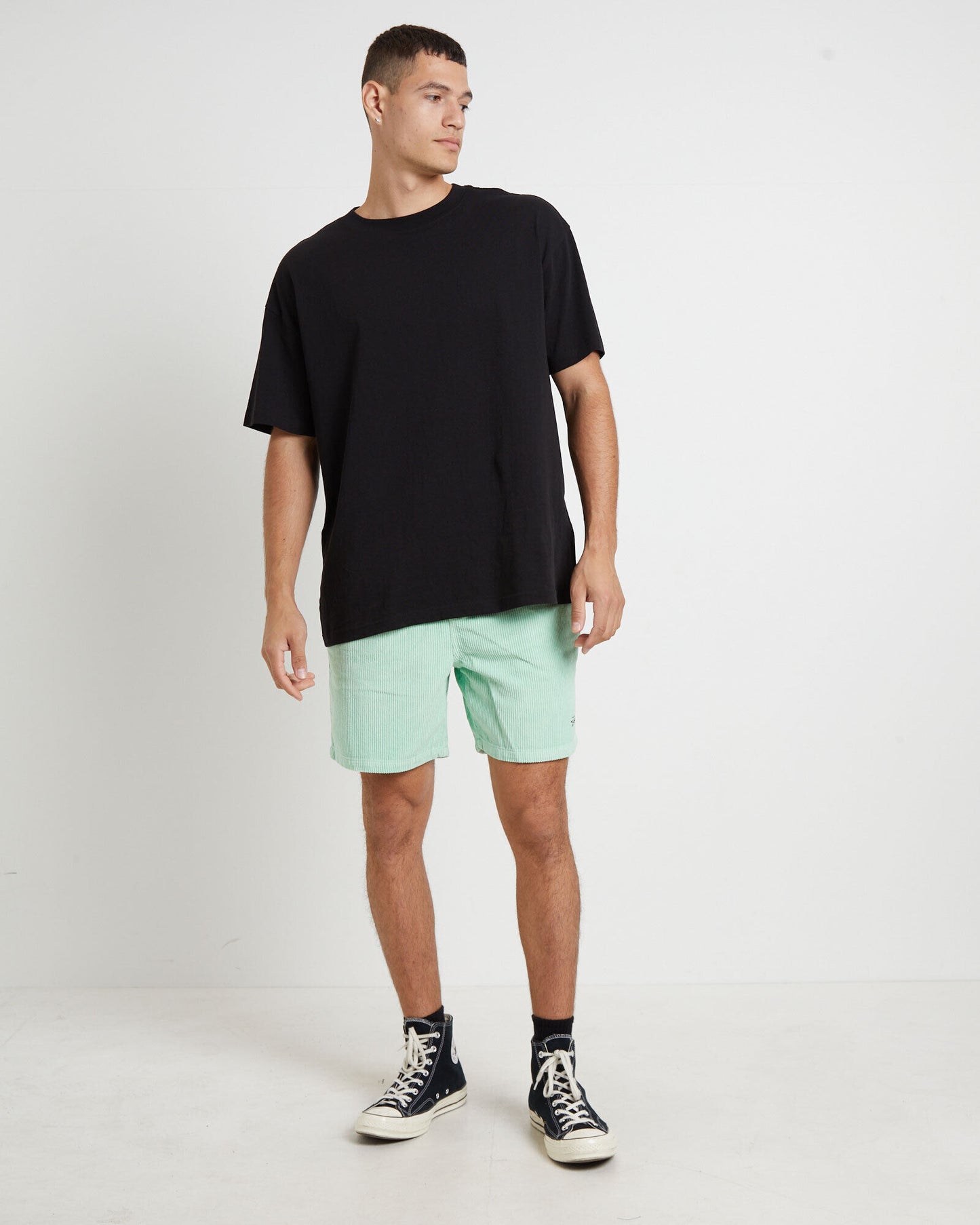 STUSSY Wide Wale Cord Mens Beach Short - Pigment Washed Green