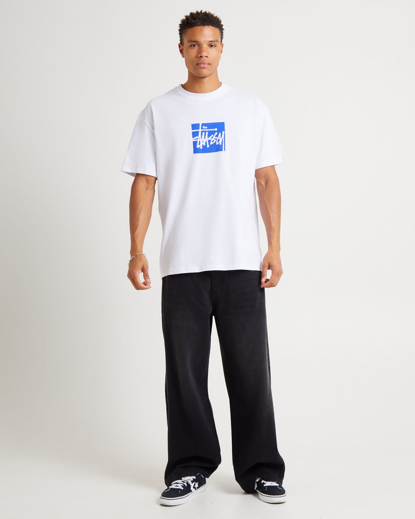 STUSSY Stock Box HW Mens Tee - White