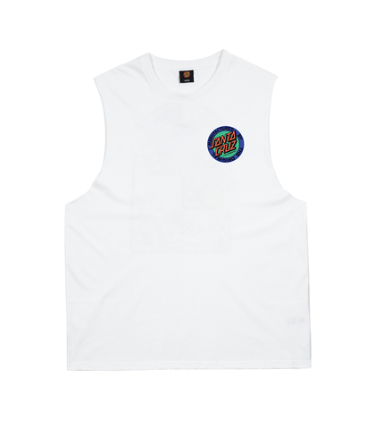 SANTA CRUZ MFG Dot Retro Mens Tank - White