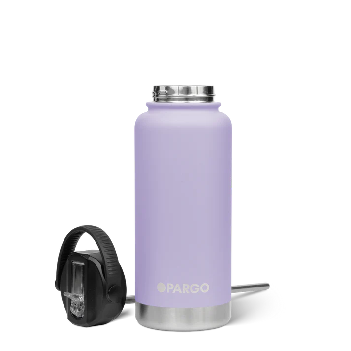 PARGO 950ml Insulated Sports Drink Bottle w/ Straw Lid - Love Lilac