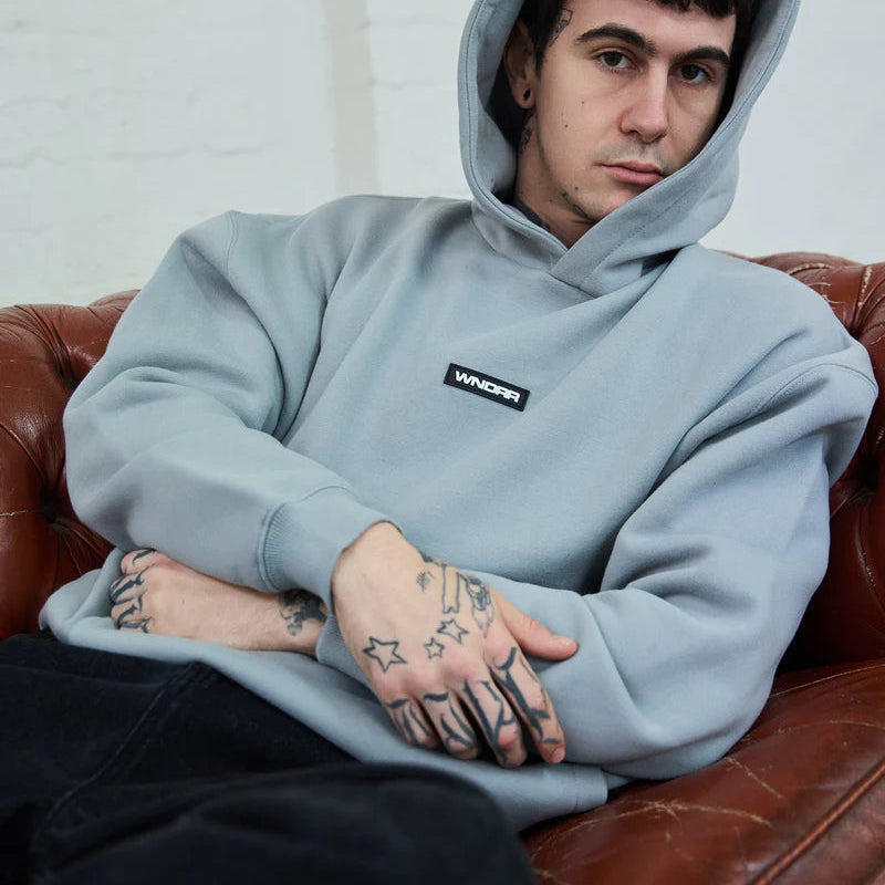 WNDRR Hex Mens Hoodie - Cement Grey