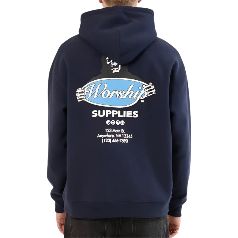 WORSHIP Observer Mens Hoodie - Peacoat